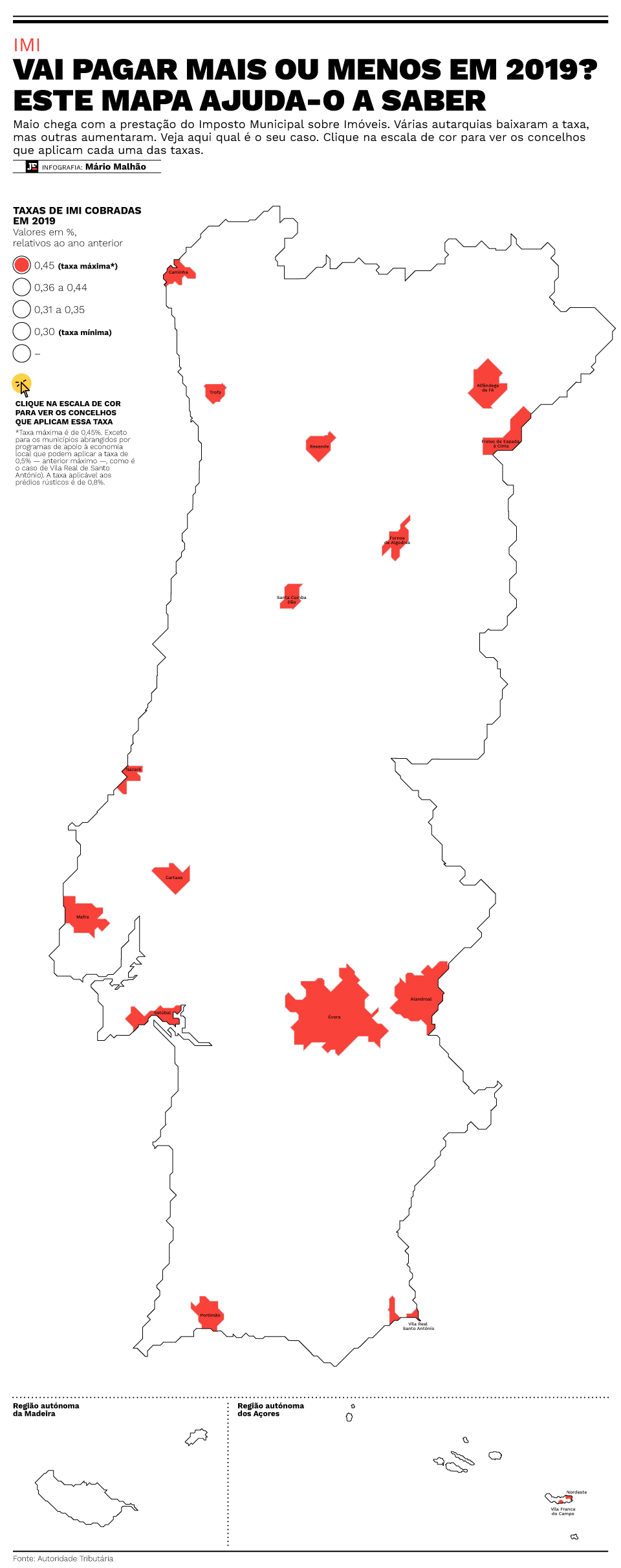 Vai pagar mais ou menos IMI em 2019? Este mapa ajuda-o a saber